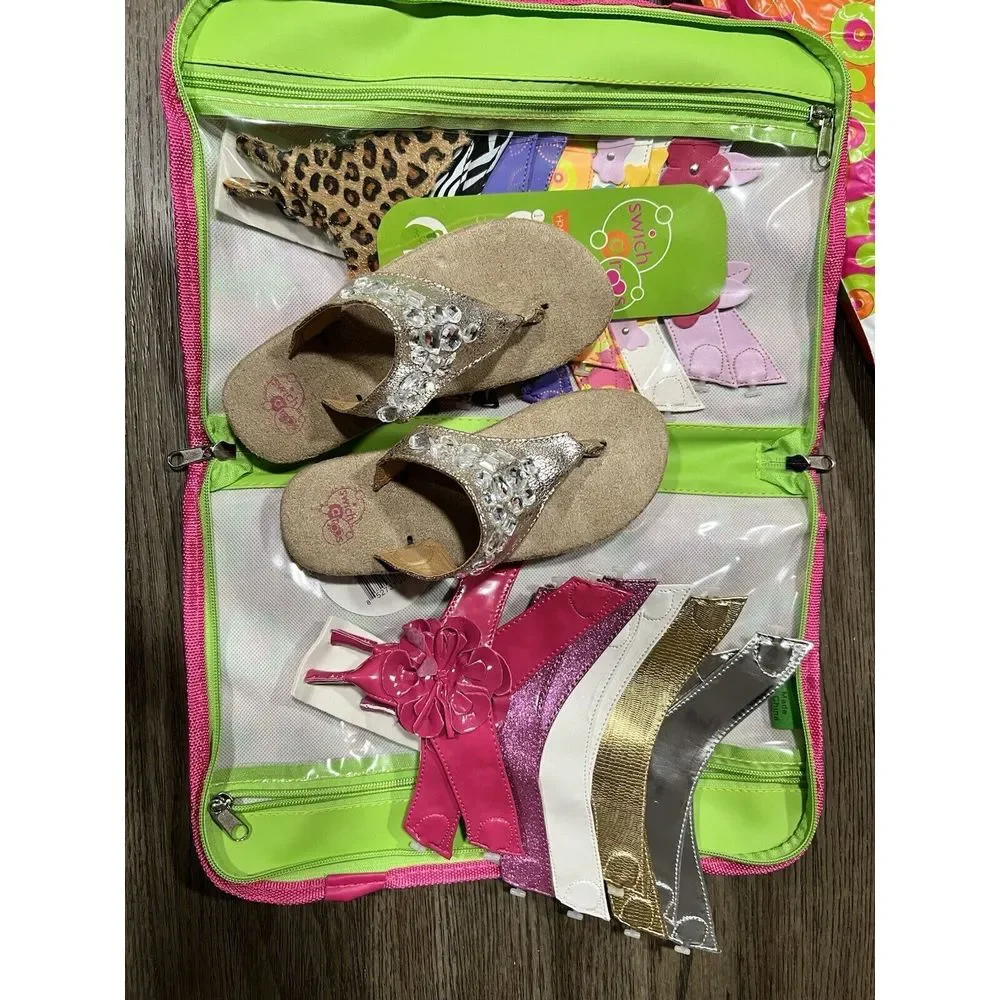 Sandals Swicharoos, 12 Flip Flop For Kids In One Shoe, Size 13/1 Beach, Casual